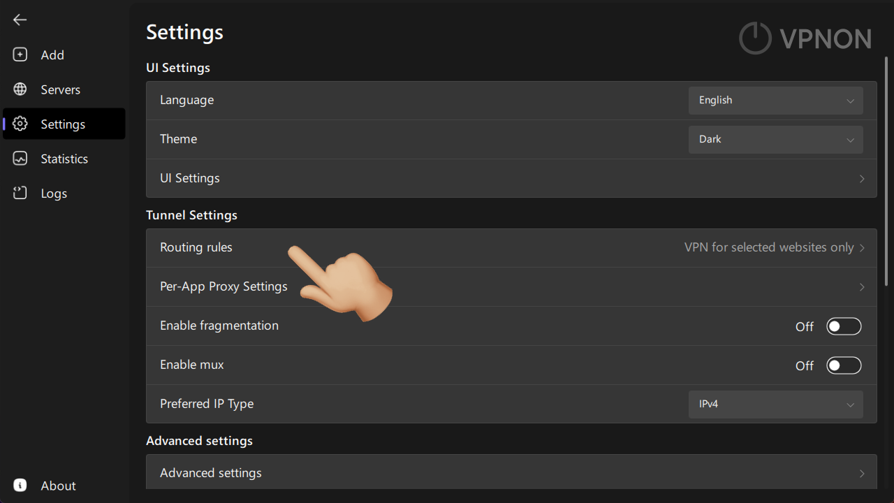 happ routing rules